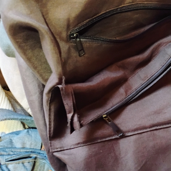 Threaded Pear Canvas Tote Bag Weekend Getaway Carry On Multiple Pockets Grey - Picture 10 of 12